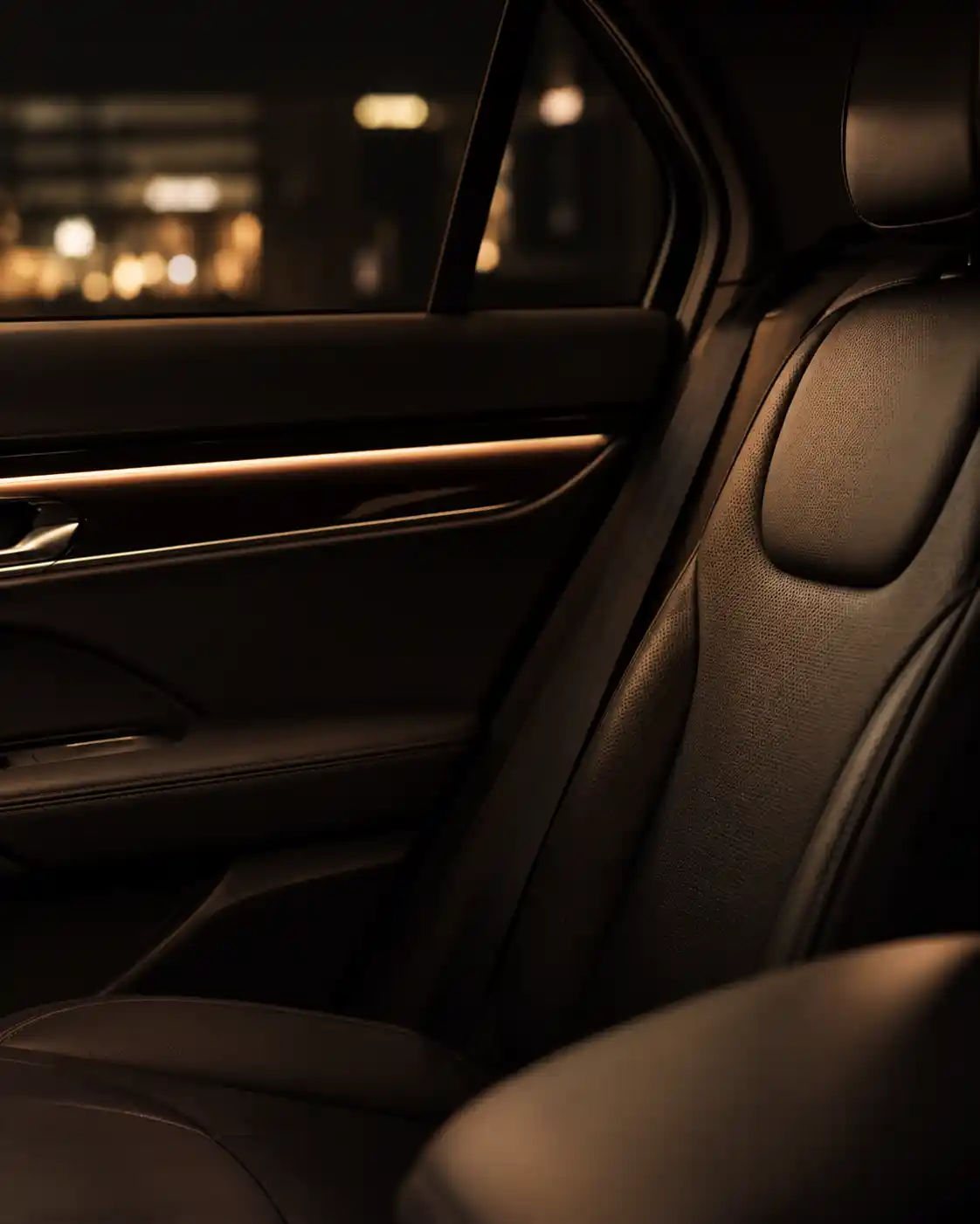 Rear cabin of a RielVIP sedan, prepared before pickup